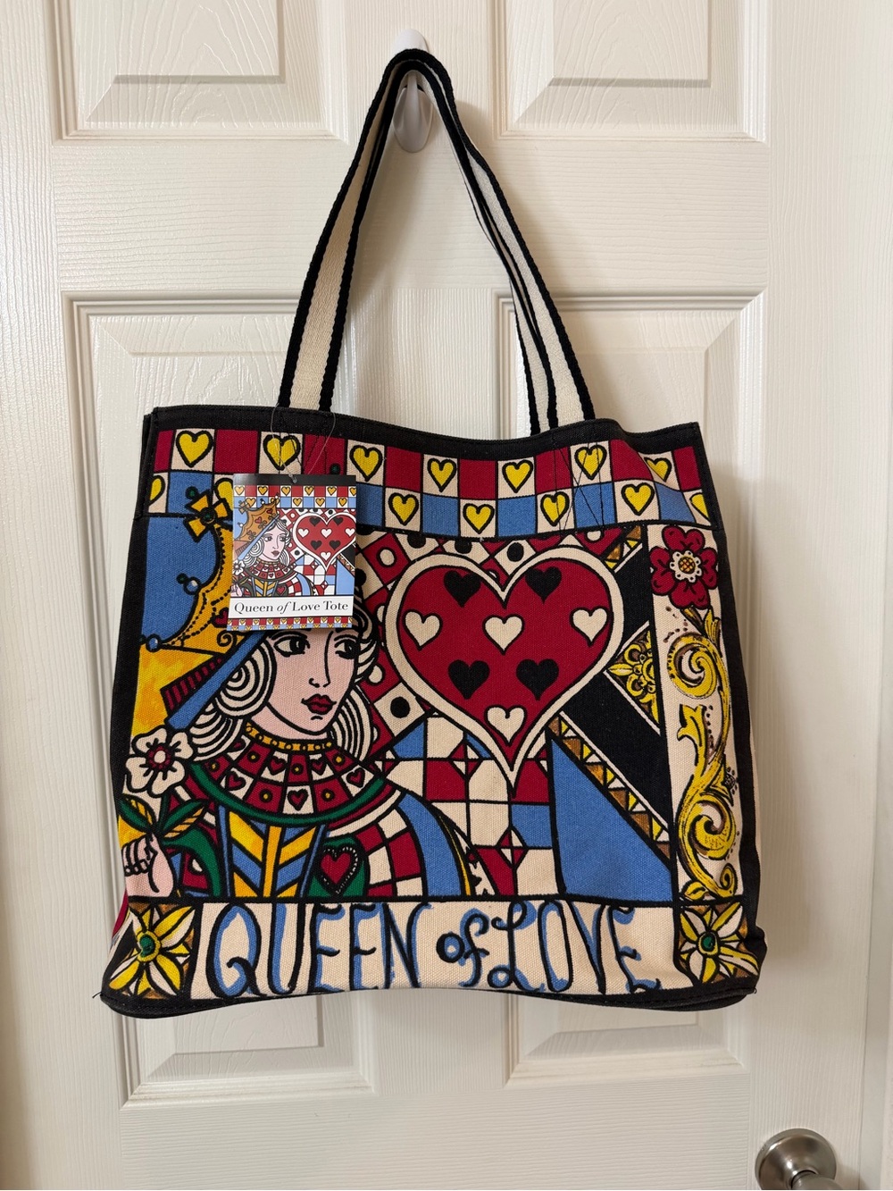 Brighton Queen of Love Graphic Canvas Tote NWT